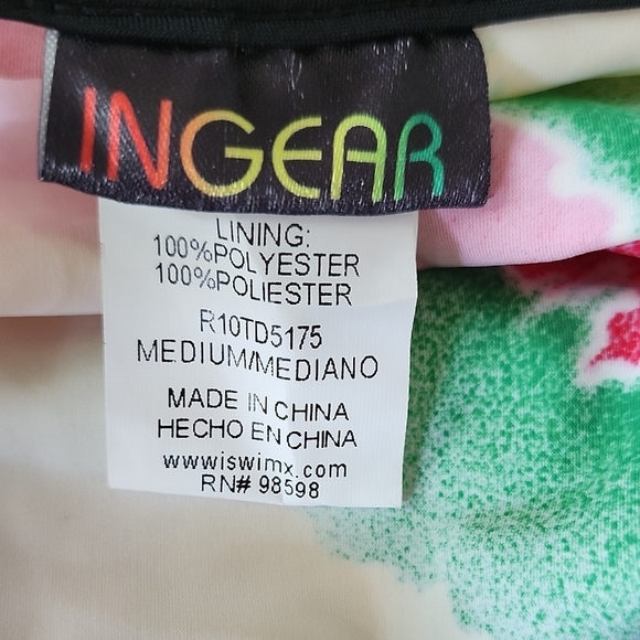 InGear Rasta Striped Tankini Swimsuit Set – Size Medium - Picture 7 of 7